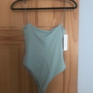 Meshki Other - Leila Bodysuit - Mint Green - L Meshki Other - Leila Bodysuit - Mint Green - L